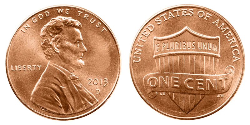 2013 penny wrong planchet error showing unusual diameter and metal composition